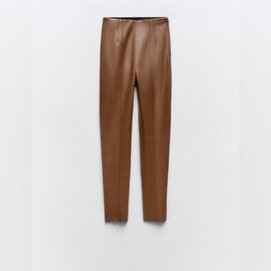NWT ZARA FAUX LEATHER HIGH-WAISTED
LEGGINGS